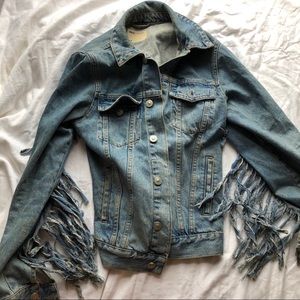 Asos Fringe Denim Jacket